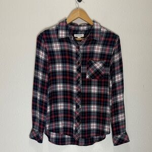 beachlunchlounge Plaid Button-Up Shirt, Size S
